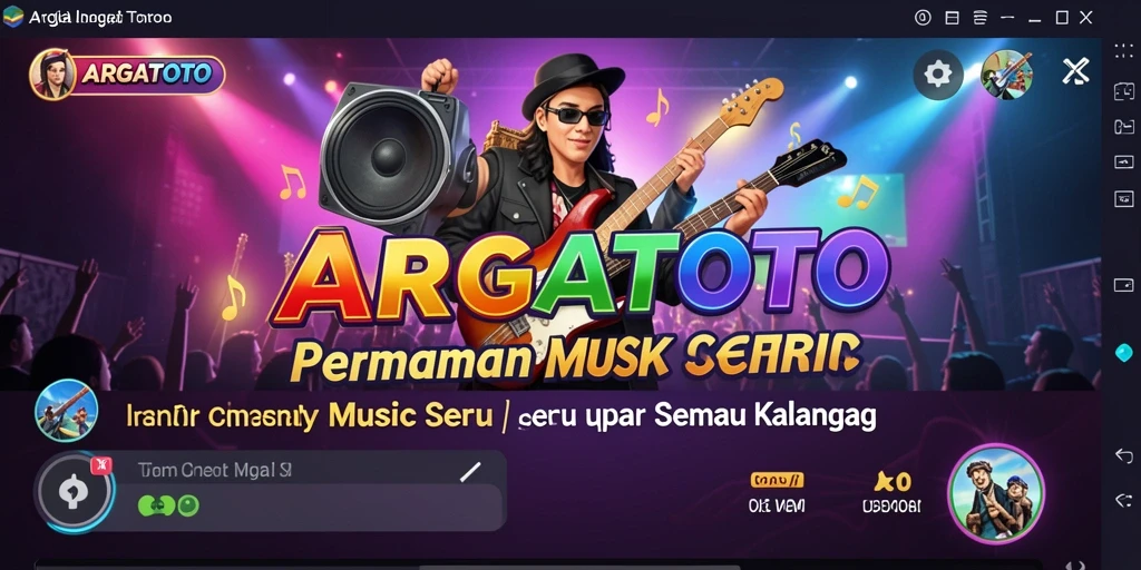 Tampilan gameplay seru dalam ARGATOTO dengan berbagai pilihan lagu.