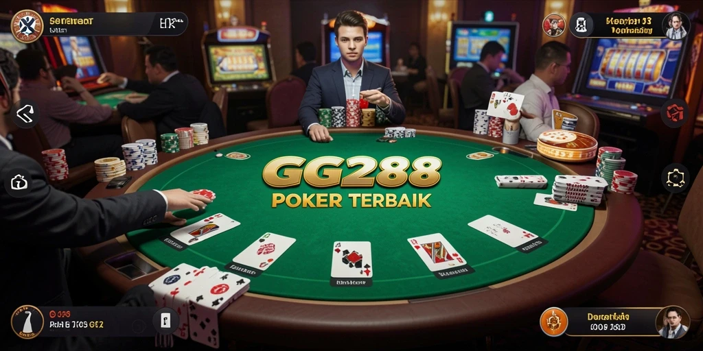 Tampilan gameplay seru dalam permainan Poker GG288.