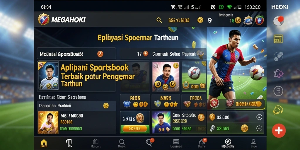 Tampilan menarik MEGAHOKI saat memasang taruhan pada pertandingan langsung.