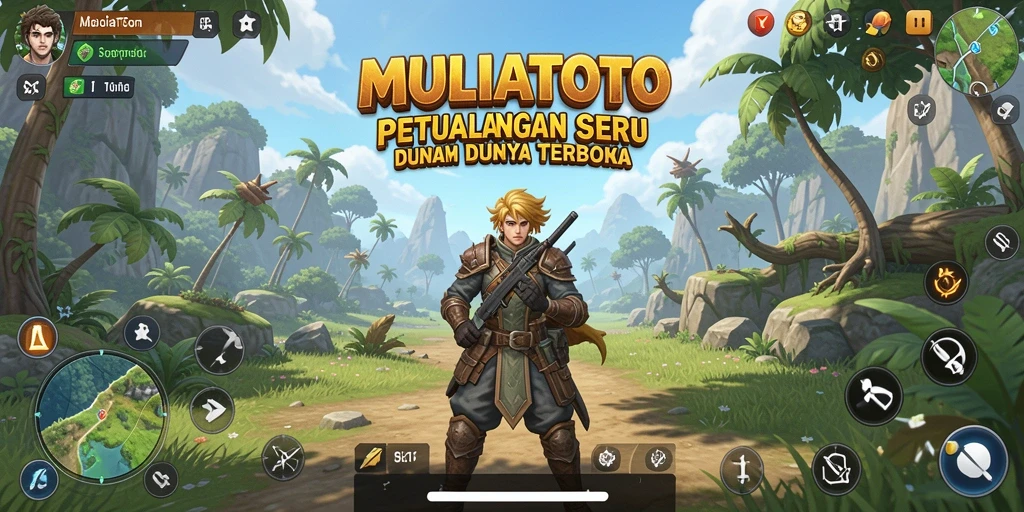 Screenshot gameplay MULIATOTO menampilkan dunia terbuka yang memukau.