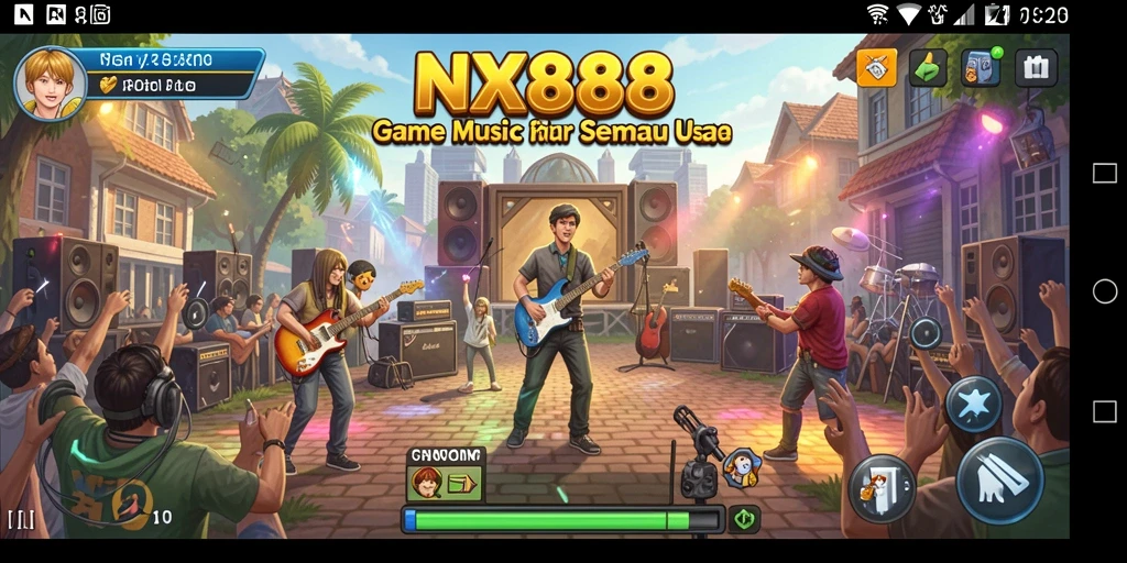 Screenshot NX888 menampilkan gameplay yang penuh warna dan interaktif.