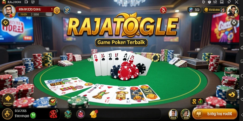 Gameplay menarik RAJATOGEL dengan tampilan kartu Poker.