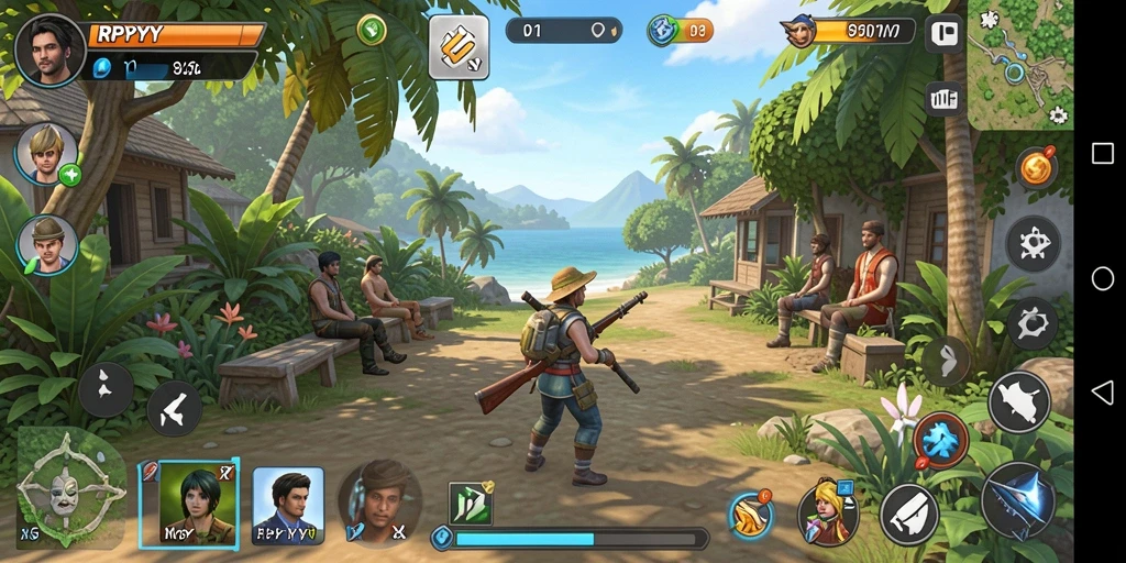 Tampilan gameplay RPYYY yang cerah dan interaktif.