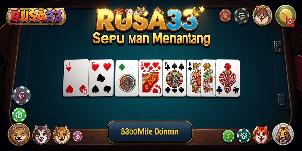 Screenshot RUSA33 menampilkan gameplay seru permainan Domino.
