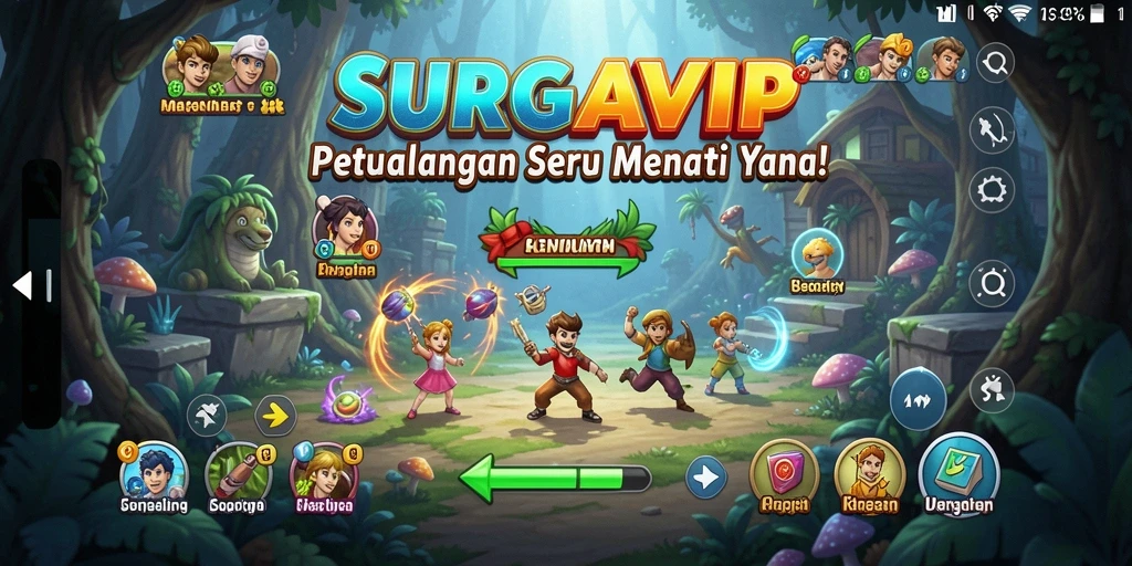 Tangkapan layar SURGAVIP menampilkan aksi gameplay petualangan yang mengasyikkan.