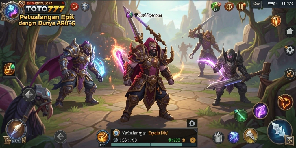 Screenshot TOTO777 menampilkan aksi pertarungan seru dalam gameplay ARPG.