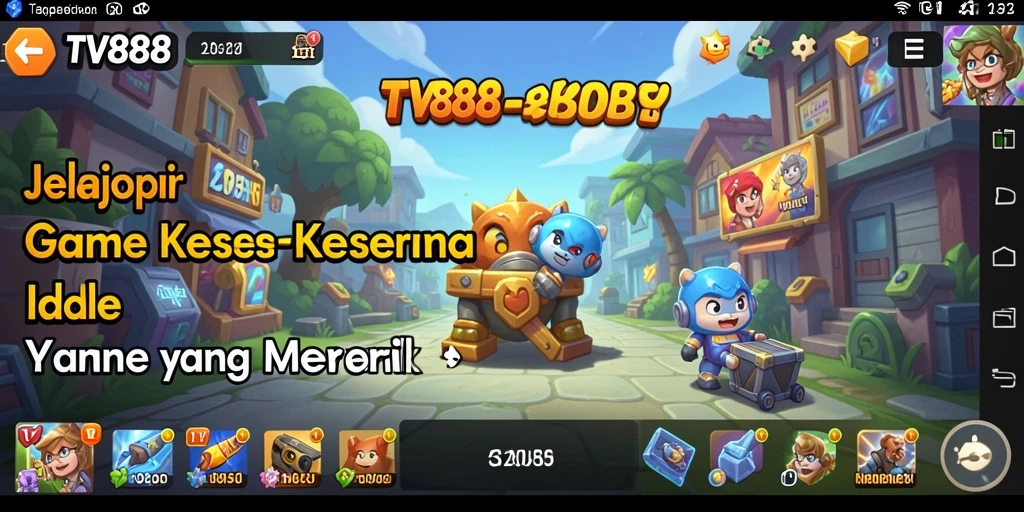 Tampilan gameplay utama TV888 dengan elemen Idle yang menarik.