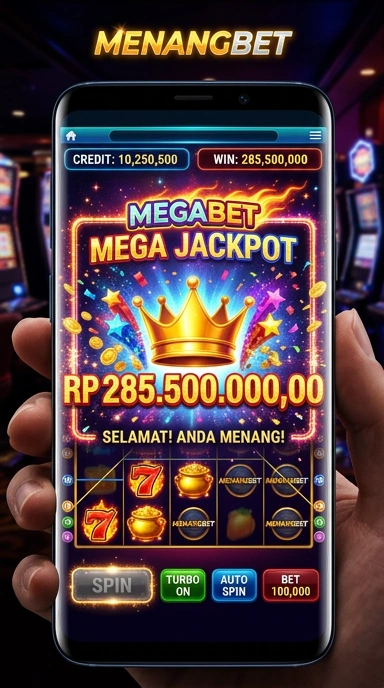 Tampilan antarmuka pengguna menangbet yang bersih dan modern.
